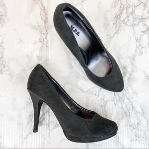 MPS Deitrich Gray Vegan Suede Pumps